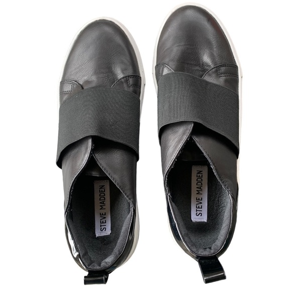 NEW Steve Madden Edison Black Slip On Sneaker / Shoes Size 7.5 Casual Flats - Picture 10 of 11